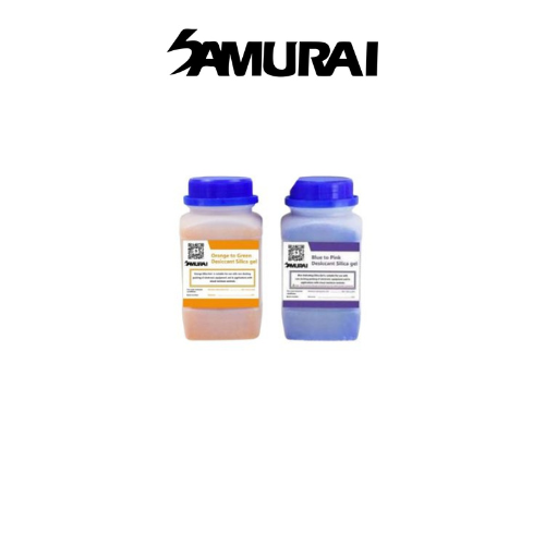 Samurai Dry Box Desiccant Silica Gel Bottle (500g) - Blue/Orange