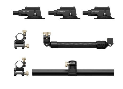 Insta360 Dual/Triple Suction Cup Car Mount with/without Insta360 Action Invisible Selfie Stick