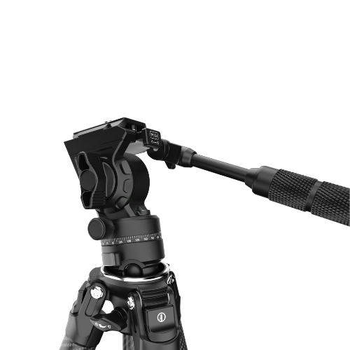 Tamrac Revolution V1-265CP Professional Carbon Tripod (Black) with Panhead FREE Tamrac Phone Holder