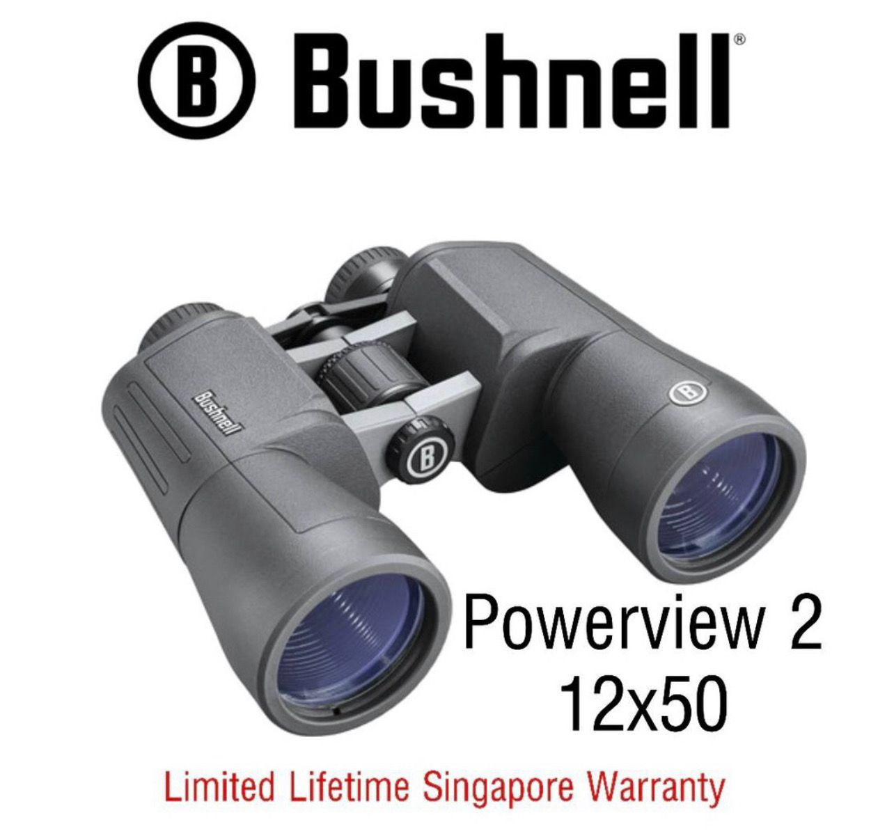 Bushnell Binoculars Powerview2 12x50 (PWV1250) FREE Air Duster - Limited Lifetime Warranty