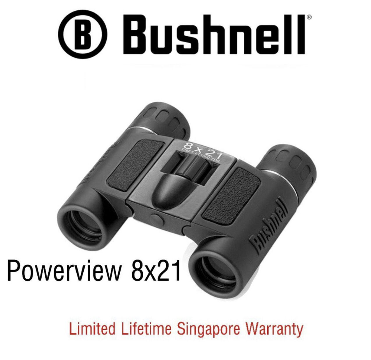 Bushnell Binoculars Powerview 8x21 (132514) Limited Lifetime