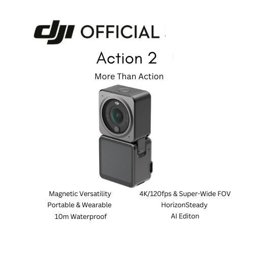 DJI Action 2 (Power Combo/Dual Screen Combo) - 1 Year Local DJI Warranty