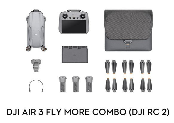 DJI Air 3 -Medium Tele & Wide-Angle Dual Primary Cameras | 46-Min Max Flight Time* | Omnidirectional Obstacle Sensing