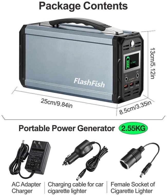 FlashFish G300 Portable Power Station | 300W 222Wh - 1 Year Local Warranty