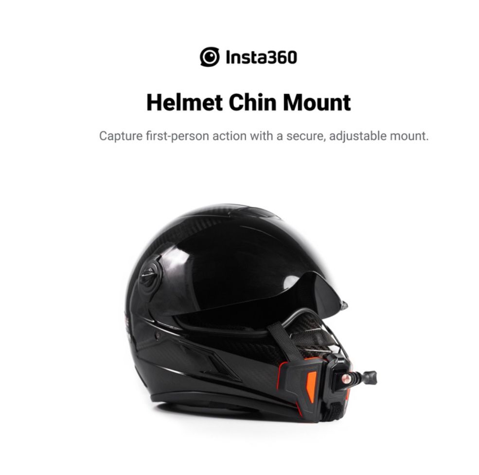 Insta360 Helmet Chin Mount - ONE RS,GO 2,ONE X2,ONE R,ONE X