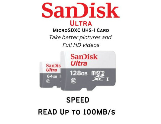 SanDisk Ultra microSDXC UHS-I cards 100MB/s Without Adapter (SDSQUNR)