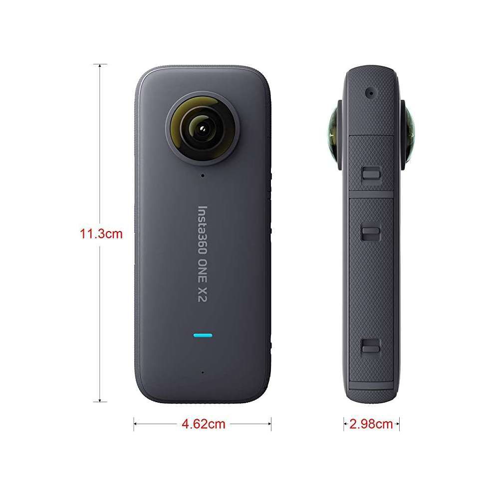 Insta360 ONE X2 With Motorcycle Mount Bundle with FREE Invisible Selfie Stick - 1 Year Local Manufacturer Warranty