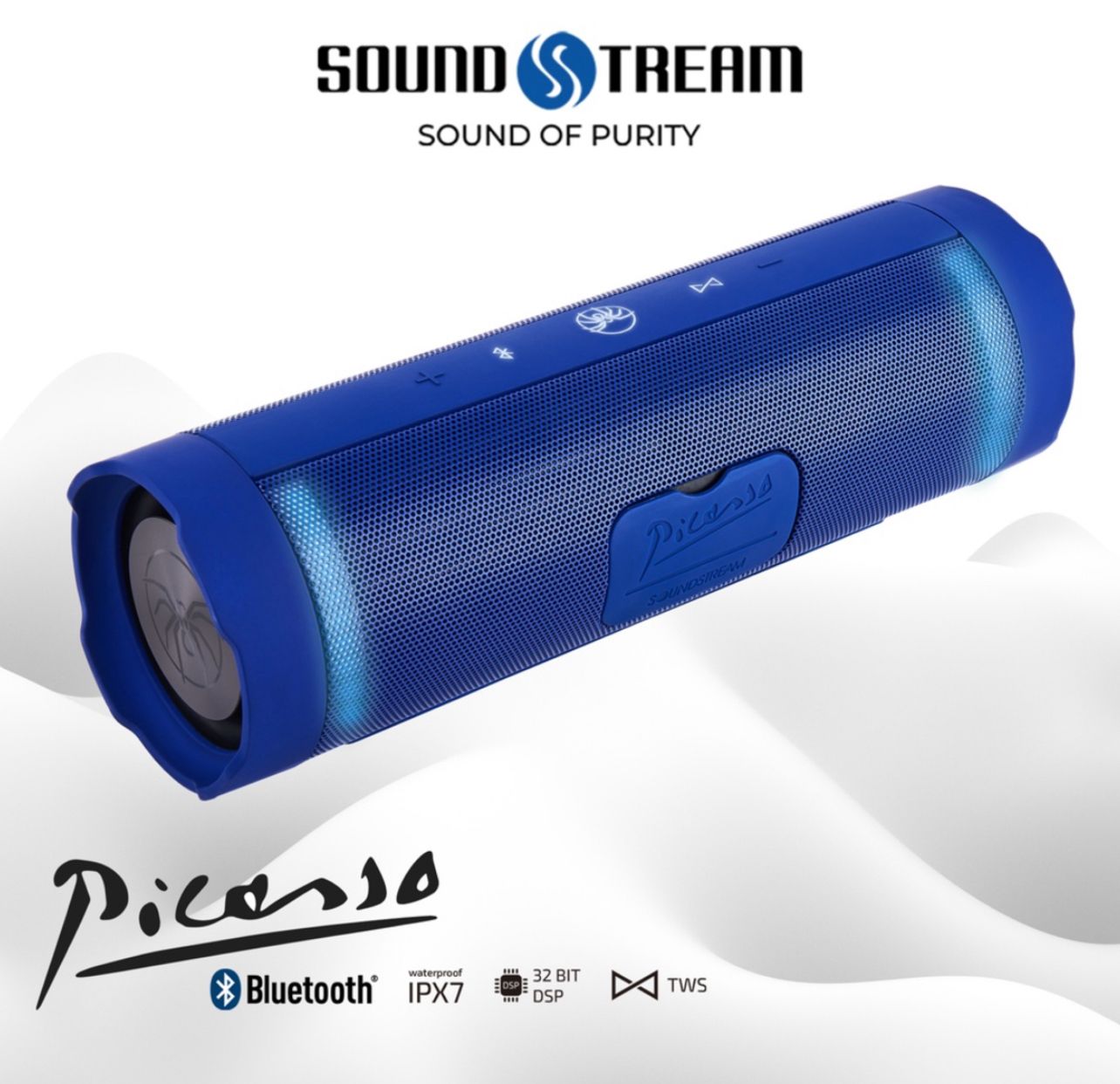 Soundstream (USA) PICASSO (IPX7 waterproof/portable/Bluetooth/Speaker/High fidelity) - 1 Year Warranty