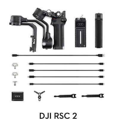 DJI RSC 2 Ronin Pro Combo Stabilizer | Foldable Design | Quick Switch to Vertical Shooting | Max 14hrs Fast Charge Batteries - 1 Year Local DJI Warranty