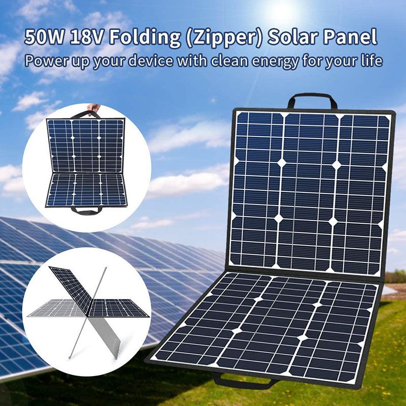 Flashfish SP1850 (18V/50W) Black Foldable Solar Panel - 1 Year Local Warranty