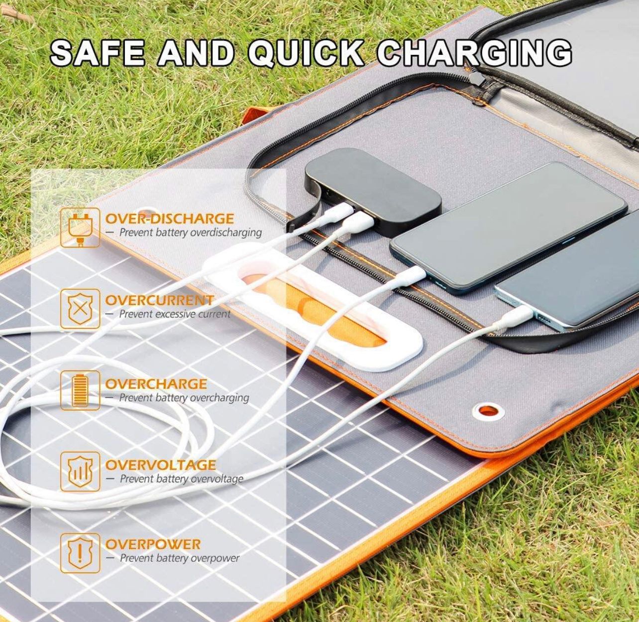 Flashfish TSP18100W (18V/100W) Orange Foldable Solar Panel - 1 Year Local Warranty