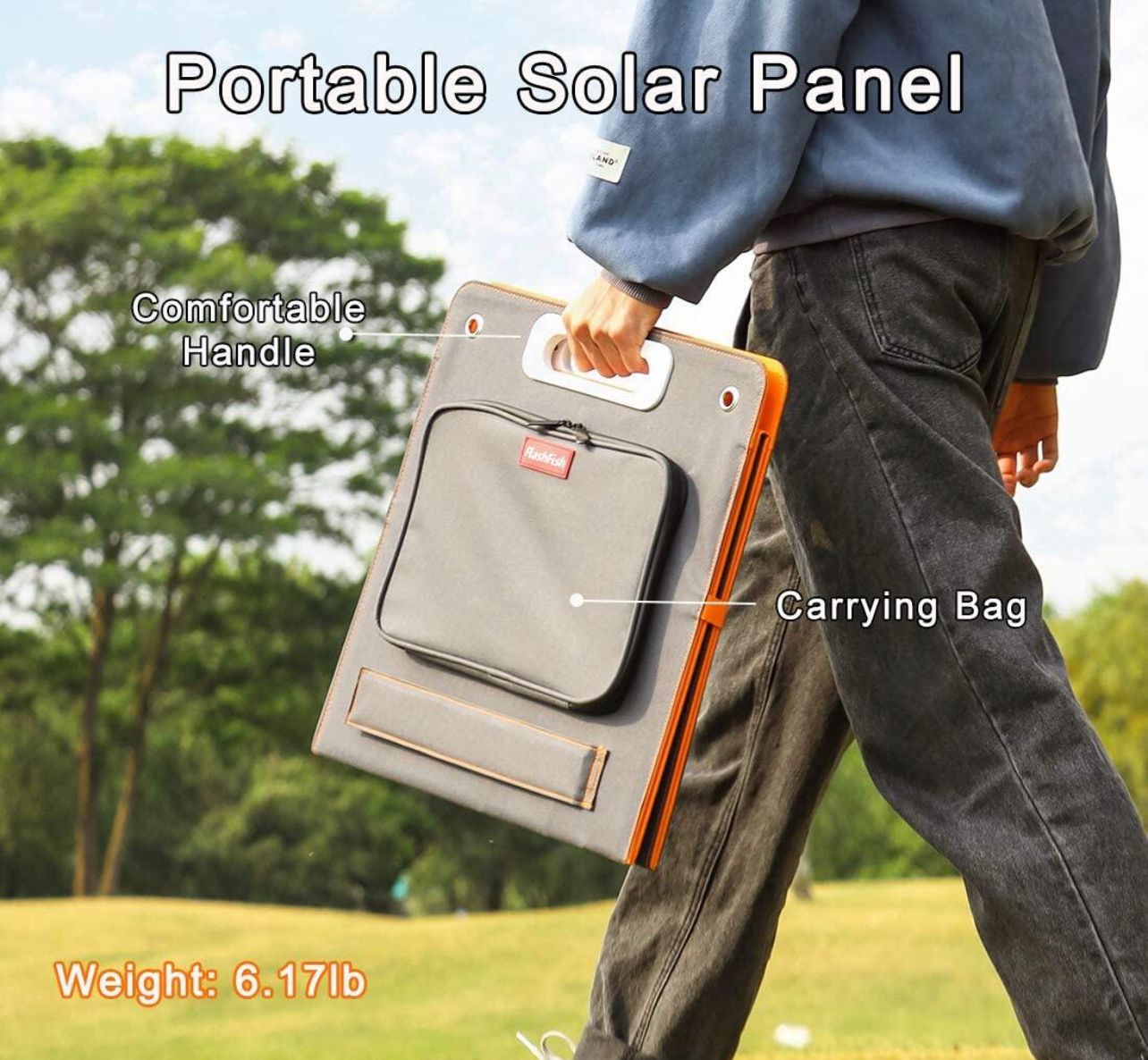 Flashfish TSP18100W (18V/100W) Orange Foldable Solar Panel - 1 Year Local Warranty