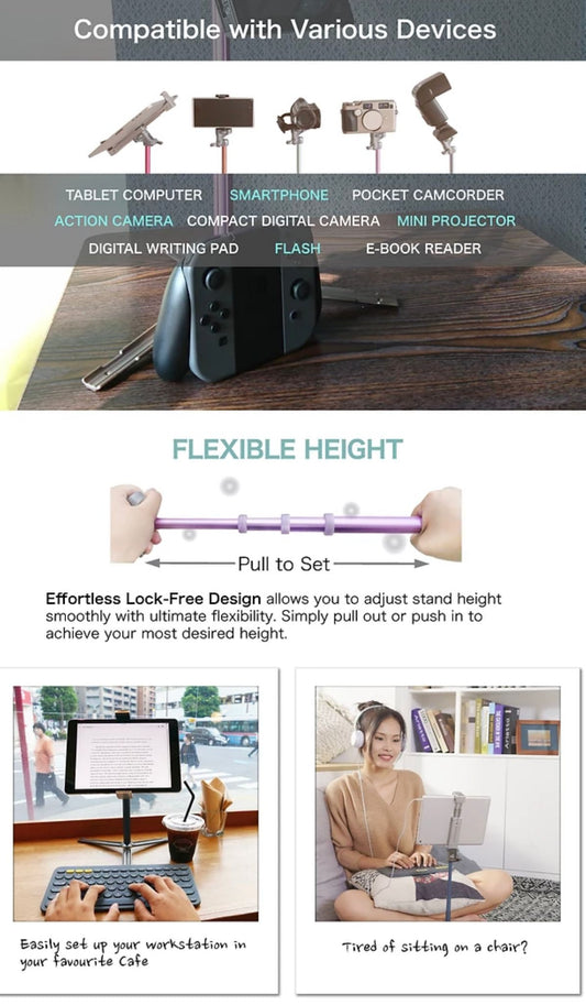 Luvipod By Faith TS CAFE - Tabletop Tablet Holder & Stand Set