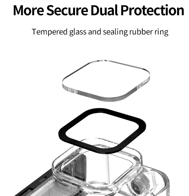 Telesin Diving Waterproof Case for GoPro Hero 13/12/11/10/9 with floating handgrip