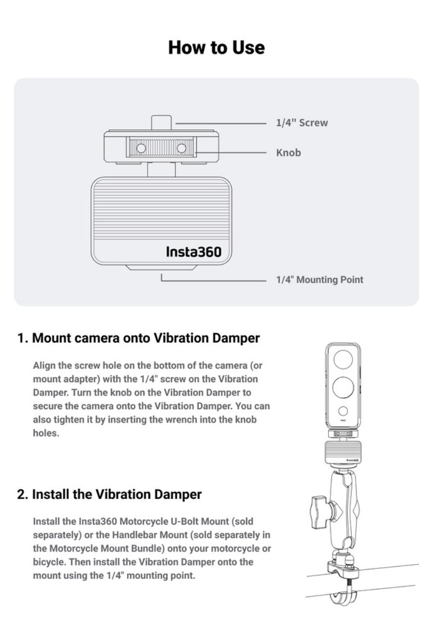 Insta360 Vibration Damper -ONE RS,GO 2,ONE X2,ONE R,ONE X3