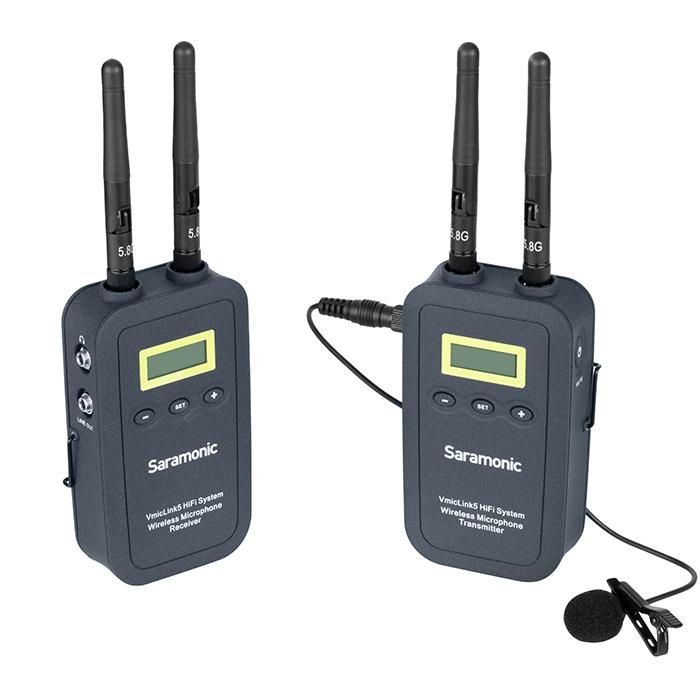 Saramonic VmicLink5 HiFi (TX5+RX5) 5.8GHz SHF Wireless Lavalier Microphone System- 1 Year Warranty
