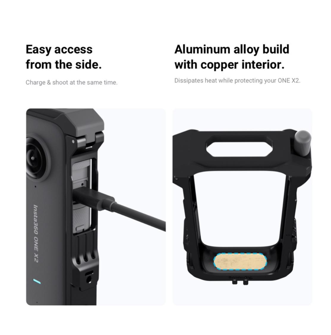 Insta360 One X2 Utility Frame ( Built-in Lens Protector & Cold Shoe)