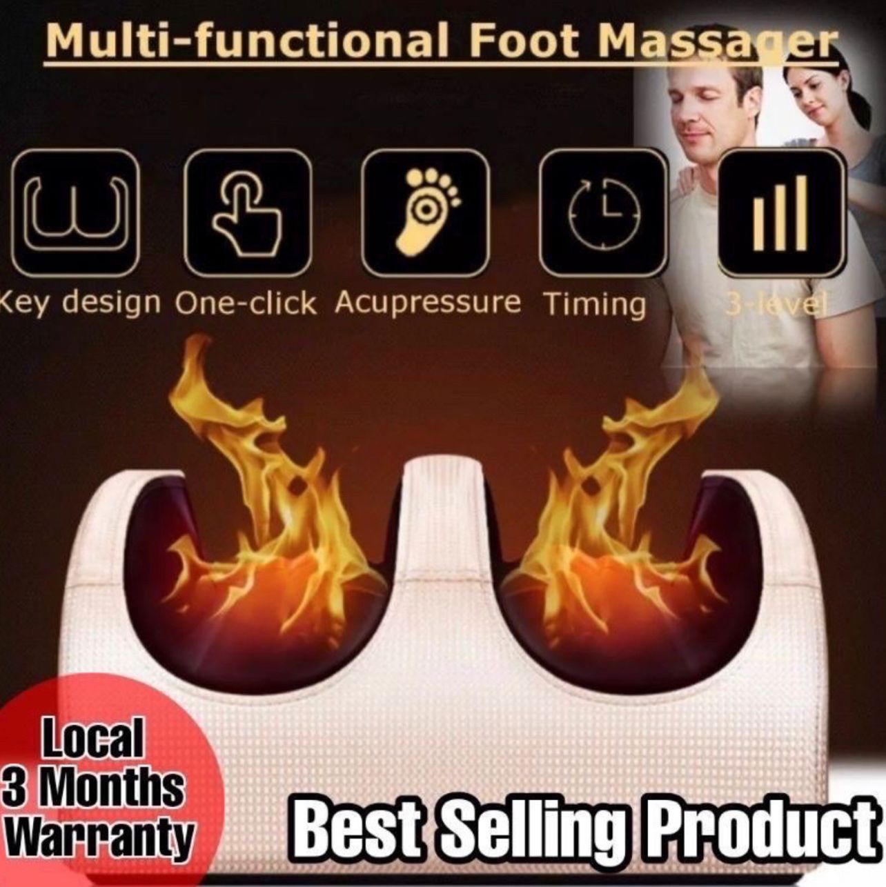 Multi-Functional Comfort Heating Foot Massager Reflexology