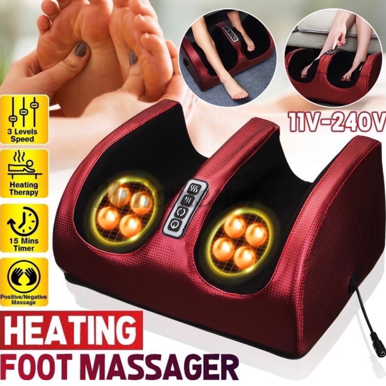 Multi-Functional Comfort Heating Foot Massager Reflexology