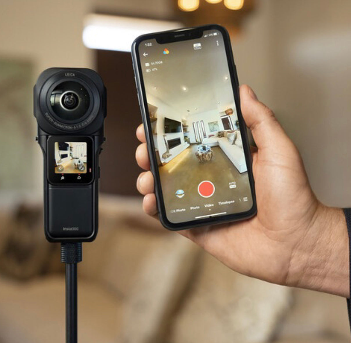 Insta360 ONE RS 1-Inch 360 With Invisible Selfie Stick, MicroSD 256GB