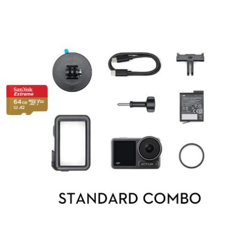 DJI Osmo Action 3 With FREE Clip-On Microphone & 64GB card - 1 Year Local DJI Warranty