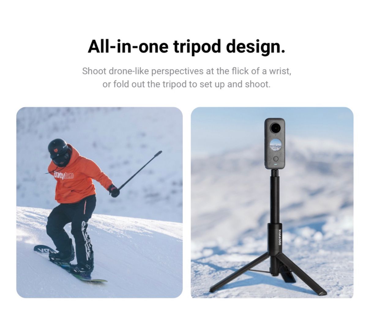 Insta360 2-in-1 Invisible Selfie Stick + Tripod