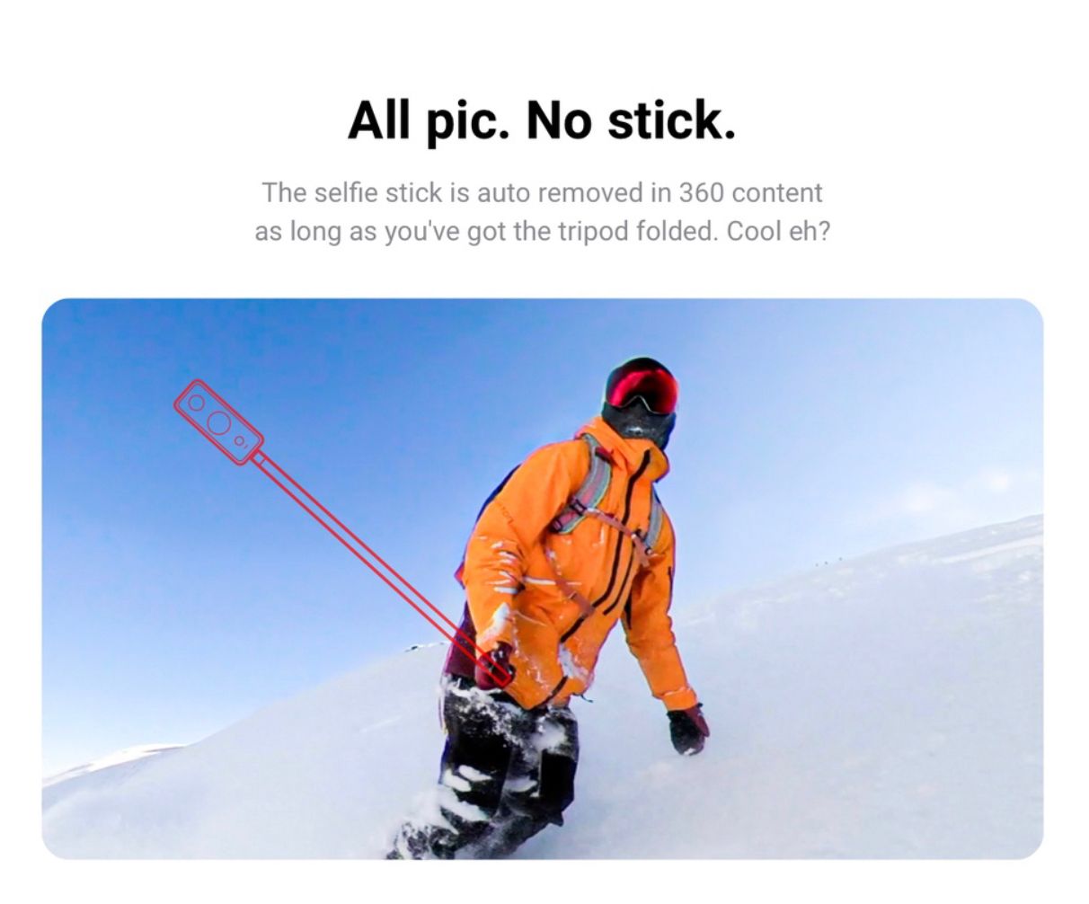 Insta360 2-in-1 Invisible Selfie Stick + Tripod