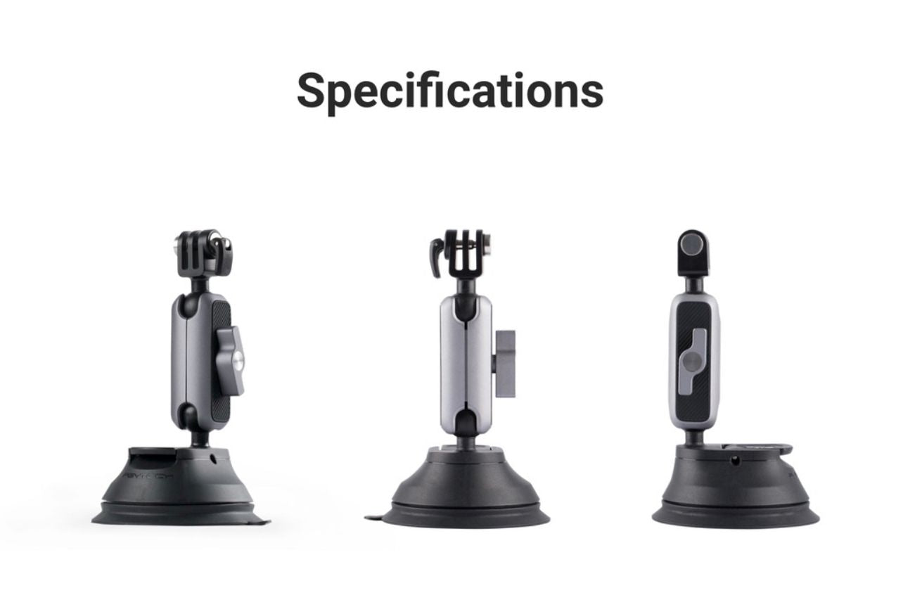 Insta360 Suction Cup Car Mount - ONE RS,GO 2,ONE X2,ONE R,ONE X,ONE X3