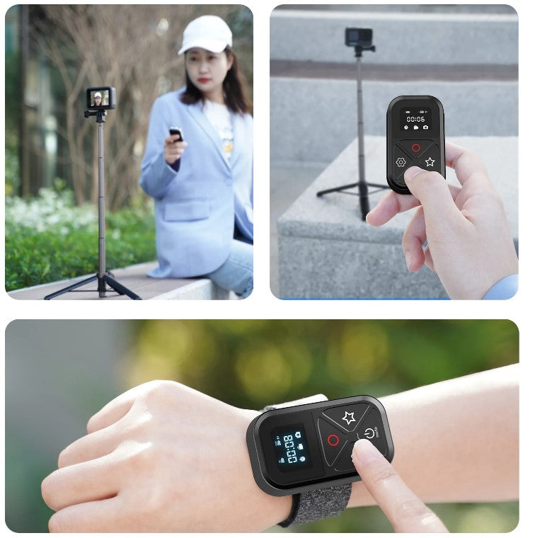 Telesin T10 Remote Controller for Gopro Hero 8/9/10/11/12/13/Max FREE 3-Way Arm Tripod