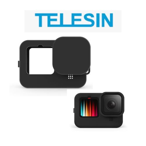 Telesin Silicone Soft Case Protector for GoPro 13/12/11/10/9 FREE Tempered glass screen protector