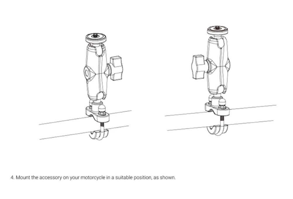 Insta360 Motorcycle U-Bolt Mount - ONE RS/GO 2/ONE X2/X3/ONE R/ONE X