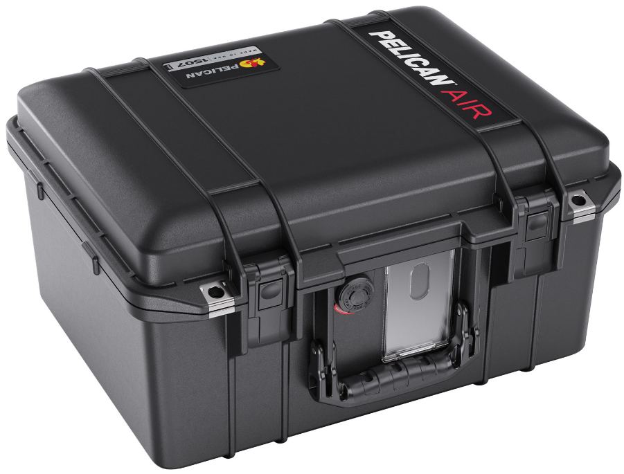 Pelican 1507 Air Case With Foam (Black) - Limited Lifetime Warranty