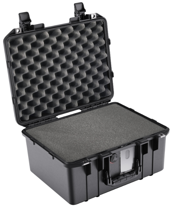 Pelican 1507 Air Case With Foam (Black) - Limited Lifetime Warranty