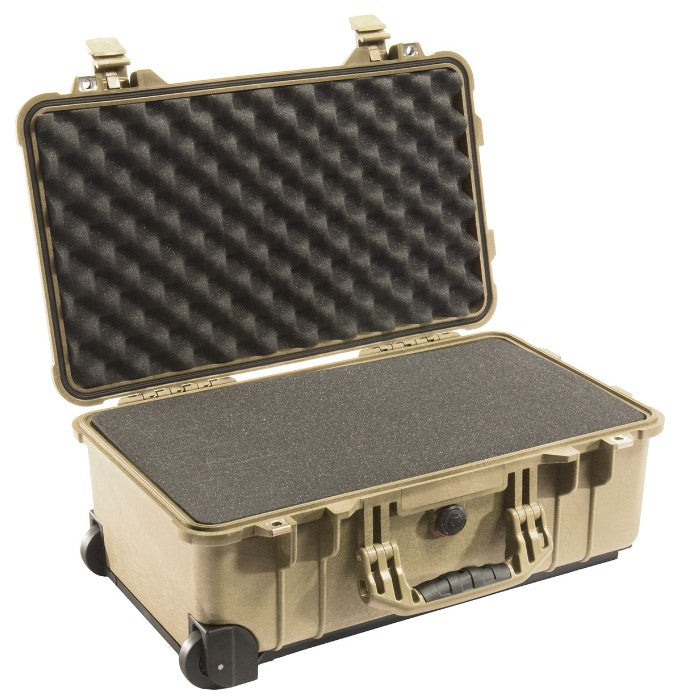 Pelican 1510 Protector Carry-On Case With Foam, Desert Tan - Limited Lifetime Local Warranty