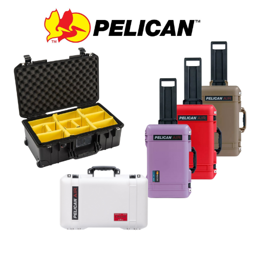 Pelican 1535 Air Case With Padded Divider (1535AirWD,WL/WD,PB,Black) - Limited Lifetime Local Warranty