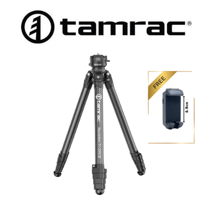 Tamrac Revolution Z1-265CB Professional Carbon Tripod (Black) with Ballhead FREE Phone Holder
