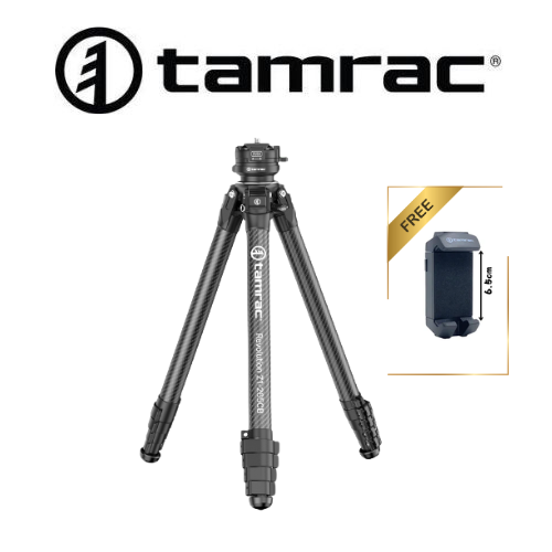 Tamrac Revolution Z1-265CB Professional Carbon Tripod (Black) with Ballhead FREE Phone Holder