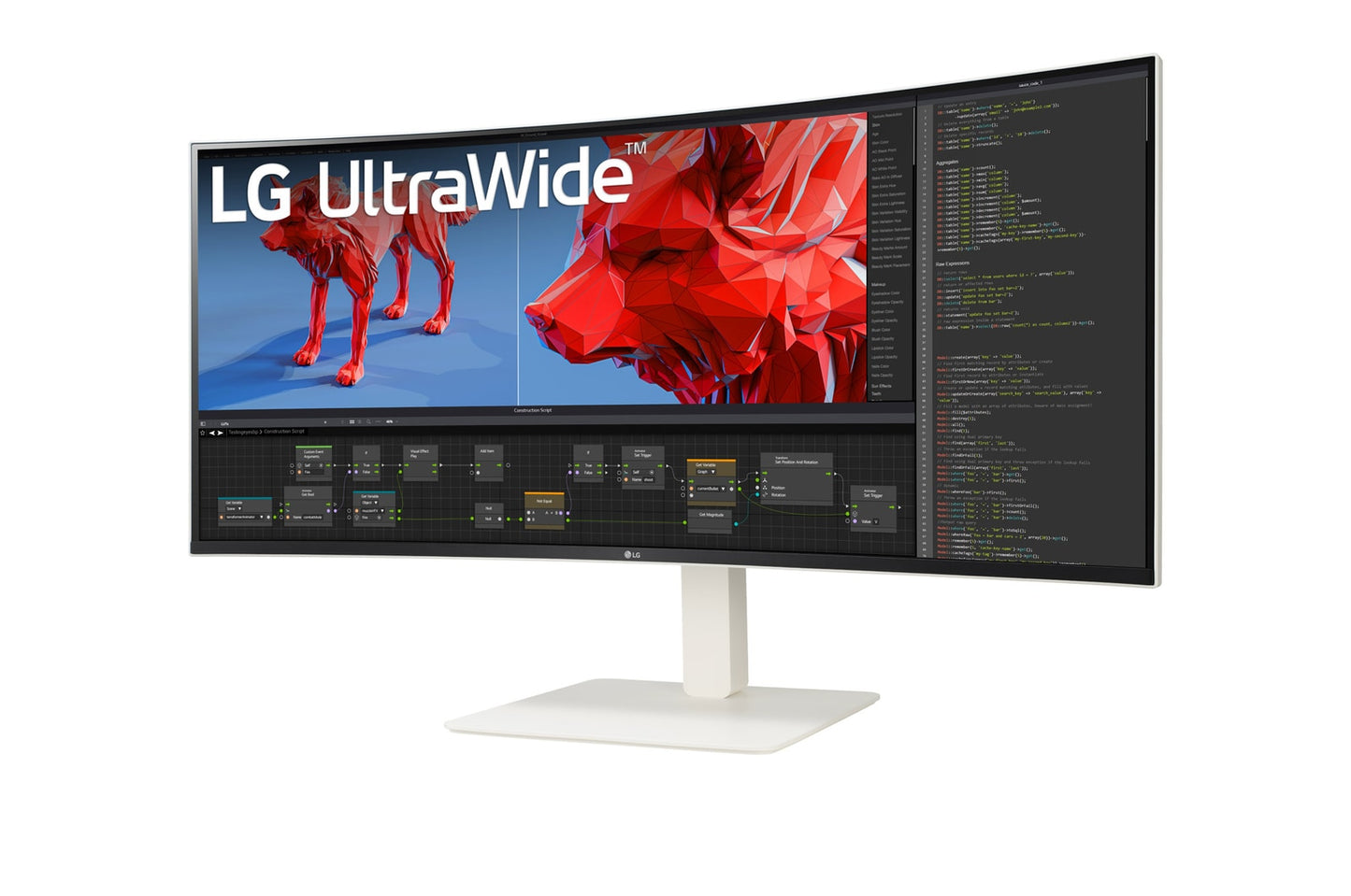 LG 38" UltraWide™ QHD (3840x1600) Curved monitor -1 Year Warranty (38WR85QC-W)