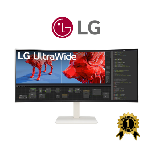 LG 38" UltraWide™ QHD (3840x1600) Curved monitor -1 Year Warranty (38WR85QC-W)