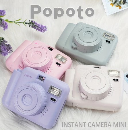 Popoto Instant Film Camera With Fujifilm Instax Mini Films 1 Packs(10sheets)