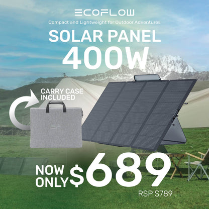 🎉 [July Promotion] EcoFlow Portable Solar Panel 400W - 2 Years Local Manufacturer Warranty