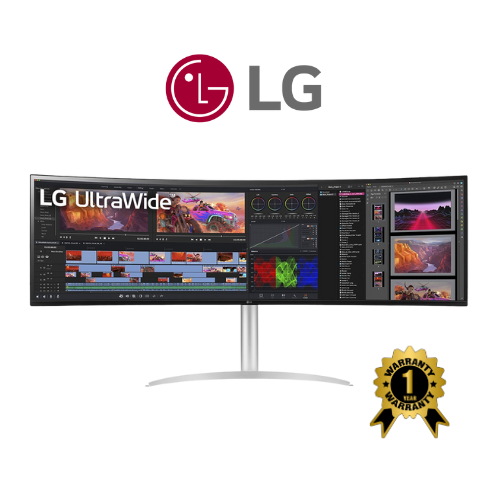 LG LG Curved UltraWide™ 49" Dual QHD Nano IPS Display Monitor- 1 Year Warranty (49WQ95C-W)