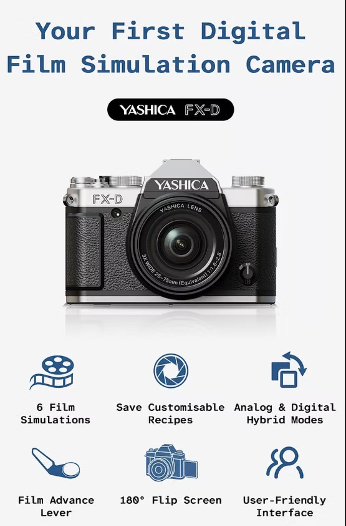 YASHICA FX-D 300 Digital Film Simulation Camera