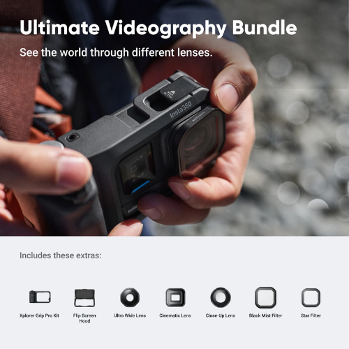 Insta360 Ace Pro 2 Ultimate Videography Bundle (Midnight Black) Dual Battery