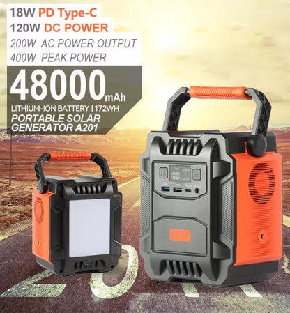 Flashfish/Gofort A201 Portable Power Station with 60W/18V Foldable Solar Panel
