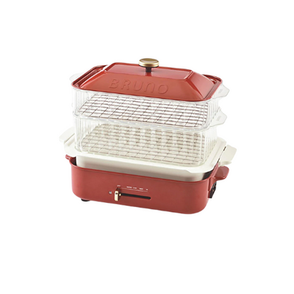 BRUNO Compact Hot Plate Multi Cooker Plates (BOE021-Double Steamer Rack)
