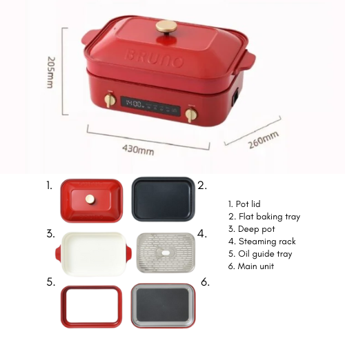 BRUNO Digital Electronic Multi-function Electric Hot Pot BOE123