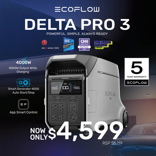 🎉 [7.7 SALES] EcoFlow DELTA Pro 3 Portable Power Station / Delta 3 Pro Extra Battery - 5 Years Local Manufacturer Warranty