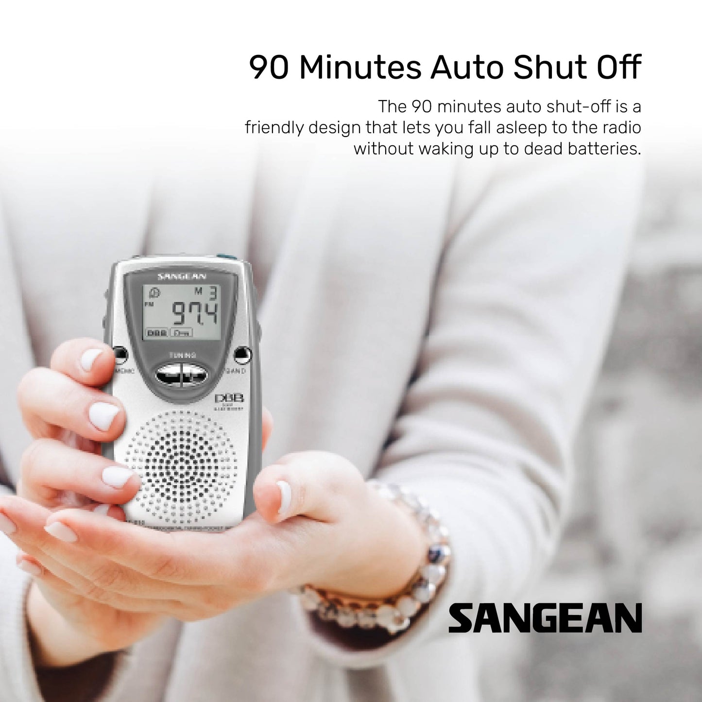 Sangean DT-210 (AM / FM-Stereo Pocket Radio) - 1 Year Manufacturer Warranty