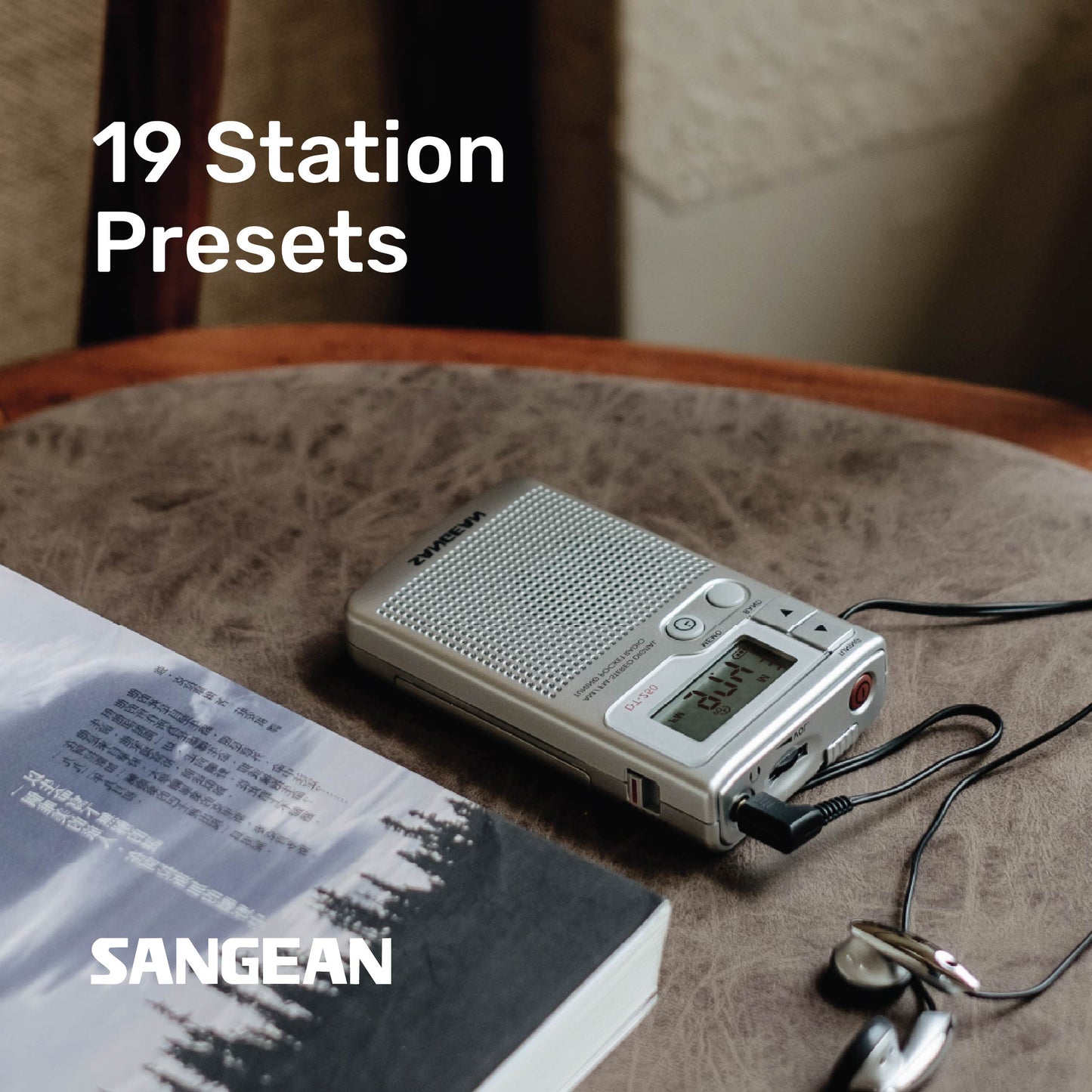 Sangean DT-250 AM / FM-Stereo Pocket Radio (Silver) - 1 Year Manufacturer Warranty